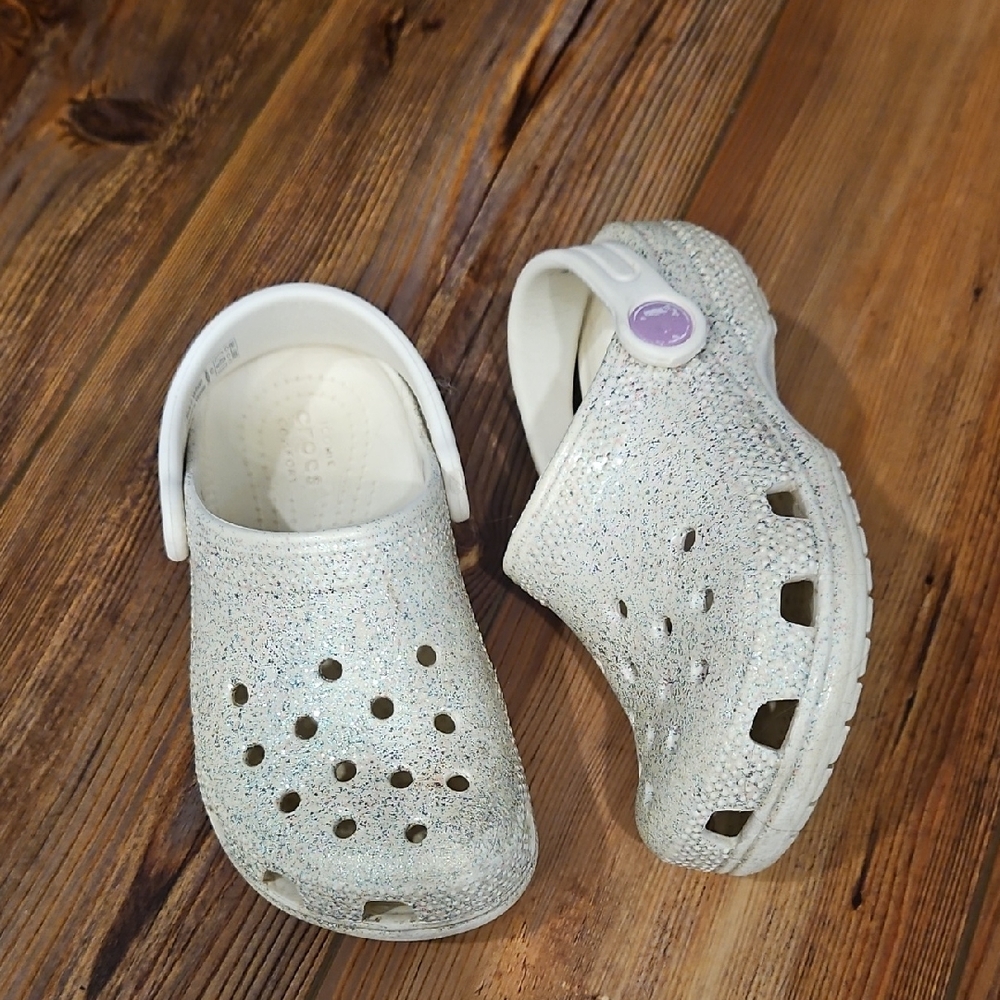 Sparkly White Clogs